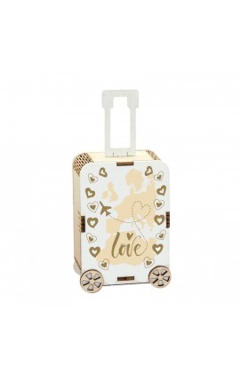 Bomboniera Matrimonio Set 6 Pezzi Trolley Valigia Love