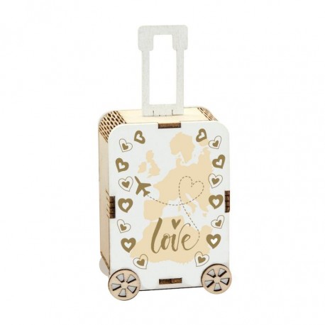 Bomboniera Matrimonio Set 6 Pezzi Trolley Valigia Love