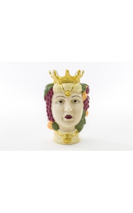 Vaso Testa Di Moro Donna Colorata Porcellana