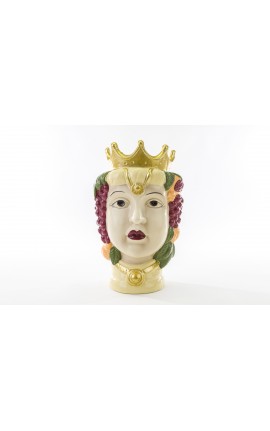 Vaso Testa Di Moro Donna Colorata Porcellana