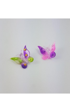 Farfalle in Vetro Colorato 2 Ass.