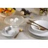 Excelsa Gold Servizio Piatti 18 Pezzi, Porcellana, Bianco con Bordo Oro