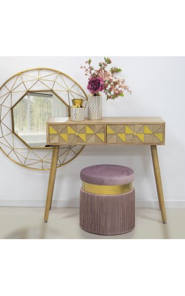 Tavolo Consolle Da Ingresso In Legno Paulownia e Pino 89x30x78 CM Camacho