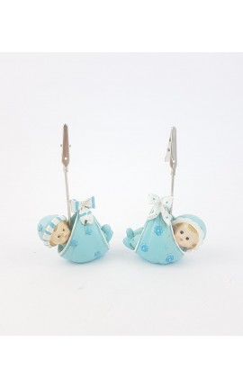 Fagottino Memo Clip Celeste in Resina