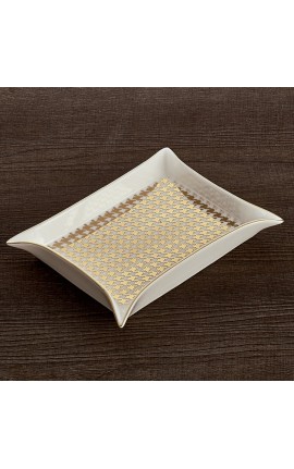 Bomboniera Matrimonio Svuotatasche svuotatasca Pied de Poule Oro Henriette