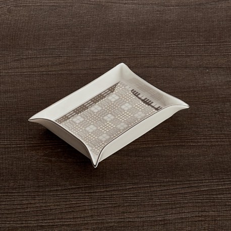 Bomboniera Matrimonio Svuotatasche vuotatasca Tartan Platino Henriette