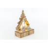 PRESEPE LEGNO CON LED 11x5xh.14,5 CM MERRY CHRISTMAS NATALE
