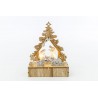 PRESEPE LEGNO CON LED 11x5xh.14,5 CM MERRY CHRISTMAS NATALE