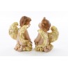 COPPIA ANGELI ANGELO RESINA 2 ASS. h.13,5 CM MERRY CHRISTMAS NATALE