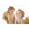 COPPIA ANGELI ANGELO RESINA 2 ASS. h.13,5 CM MERRY CHRISTMAS NATALE