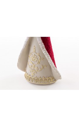 ANGELO RESINA VELLUTO ROSSO 13x9,5xh.28,5 CM MERRY CHRISTMAS NATALE
