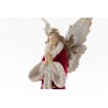 ANGELO RESINA VELLUTO ROSSO 13x9,5xh.28,5 CM MERRY CHRISTMAS NATALE