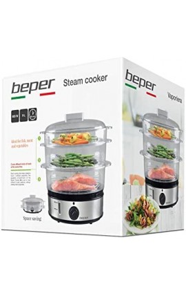 BEPER 90.540 Vaporiera Multicottura, 9 Litri