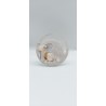 Bomboniera Battesimo Tonda Traforata Battesimo Bimbo Bimba  Con Finitura Argento