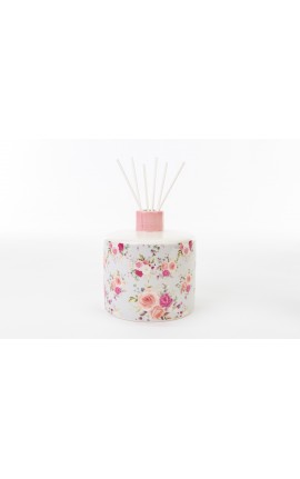 Bomboniera Matrimonio Profumatore Diffusore Pink & roses Porcellana Floreale Con Box