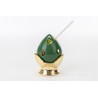 Bomboniera Matrimonio Diffusore Profumatore Pomo Pumo Porcellana Led Verde e Oro Con Box