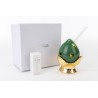 Bomboniera Matrimonio Diffusore Profumatore Pomo Pumo Porcellana Led Verde e Oro Con Box