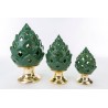 Bomboniera Matrimonio Pigna Porcellana Led Verde h.19 Cm
