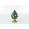 Bomboniera Matrimonio Pigna Porcellana Led Verde h.19 Cm