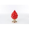 Bomboniera Matrimonio  Pigna Led Porcellana Rosso h.19 Cm
