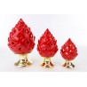 Bomboniera Matrimonio  Pigna Led Porcellana Rosso h.25 Cm