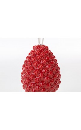 Bomboniera Matrimonio Profumatore Diffusore Pigna Rossa Porcellana Con Box