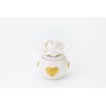 Bomboniera Matrimonio Profumatore Diffusore  Cuori Oro Led Porcellana Con Box