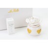 Bomboniera Matrimonio Profumatore Diffusore  Cuori Oro Led Porcellana Con Box