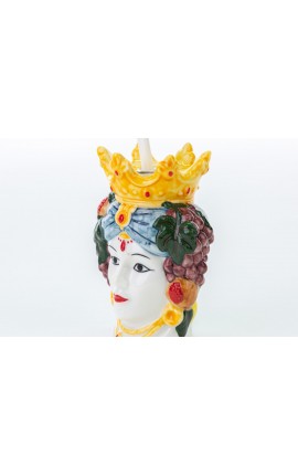 Bomboniera Matrimonio Profumatore Diffusore Testa Di Moro Donna Porcellana Colorato Con Box