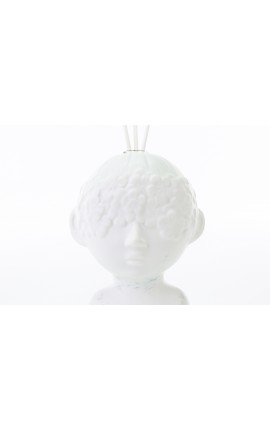 Bomboniera Matrimonio Profumatore Diffusore Boy Porcellana Bianco Con Fiori Con Boc