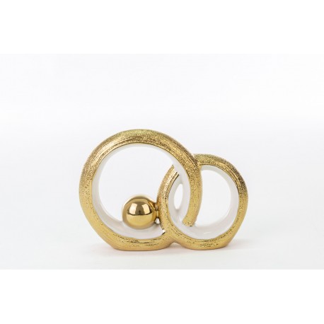 Bomboniera Matrimonio Cerchi Porcella Oro