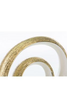 Bomboniera Matrimonio Cerchi Porcella Oro H.18 Cm