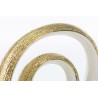 Bomboniera Matrimonio Cerchi Porcella Oro H.18 Cm