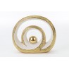 Bomboniera Matrimonio Cerchi Porcella Oro H.18 Cm
