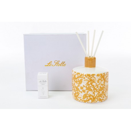 Bomboniera Matrimonio Profumatore Diffusore Porcellana Decoro Oro Con Box