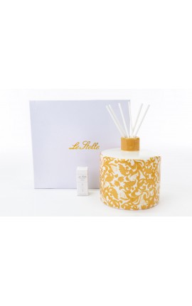 Bomboniera Matrimonio Profumatore Diffusore Porcellana Decoro Oro Con Box