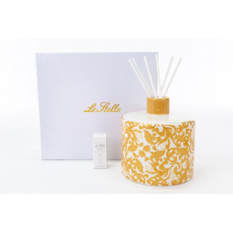 Bomboniera Matrimonio Profumatore Diffusore Porcellana Decoro Oro Con Box