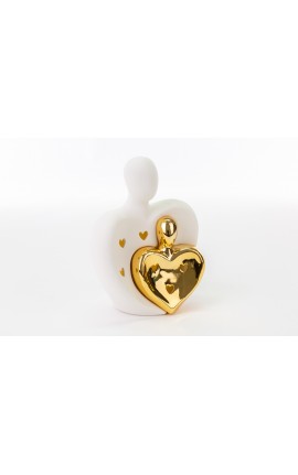 Bomboniera Matrimonio Coppia Sposi Led Bianco e Oro Con Box