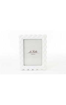 Bomboniera Matrimonio Portafoto Resina Bianco 17,5x23 cm int.13x18 Cm