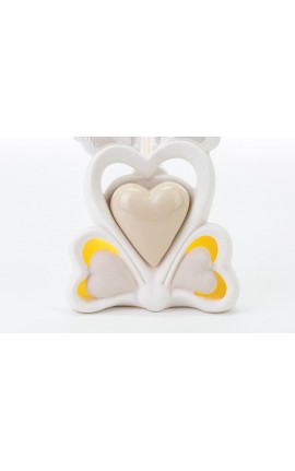 Bomboniera Matrimonio Profumatore Diffusore Farfalla Cuore Led Porcellana Con Box