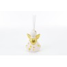 Bomboniera Battesimo Nascita Compleanno Profumatore Diffusore Angelo Led Porcellana Bianco e Oro Con Box