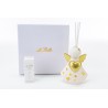 Bomboniera Battesimo Nascita Compleanno Profumatore Diffusore Angelo Led Porcellana Bianco e Oro Con Box