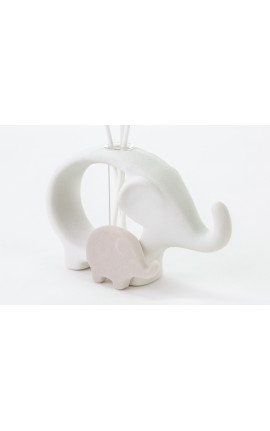 Bomboniera Battesimo Nascita Compleanno Profumatore Diffusore Elefante Elefantino Porcellana Con Box