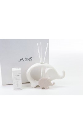 Bomboniera Battesimo Nascita Compleanno Profumatore Diffusore Elefante Elefantino Porcellana Con Box