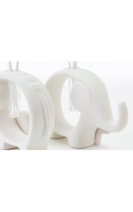 Bomboniera Matrimonio Profumatore Diffusore Elefante Elefantini Porcellana Bimba Rosa 2 Ass. Con Box