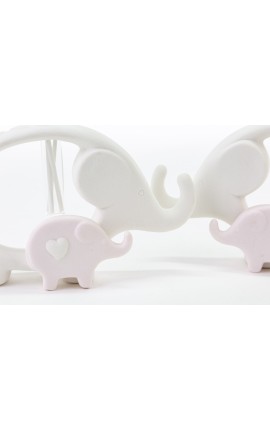 Bomboniera Matrimonio Profumatore Diffusore Elefante Elefantini Porcellana Bimba Rosa 2 Ass. Con Box