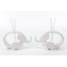 Bomboniera Matrimonio Profumatore Diffusore Elefante Elefantini Porcellana Bimba Rosa 2 Ass. Con Box