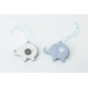 Bomboniera Battesimo Nascita Compleanno Calamita Magnete Elefante Elefantini Porcellana Celeste 2 Assortiti