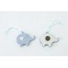 Bomboniera Battesimo Nascita Compleanno Calamita Magnete Elefante Elefantini Porcellana Celeste 2 Assortiti