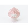 Bomboniera Battesimo Nascita Compleanno Pomo Elefante Elefantino Porcellana Rosa h.8 Cm